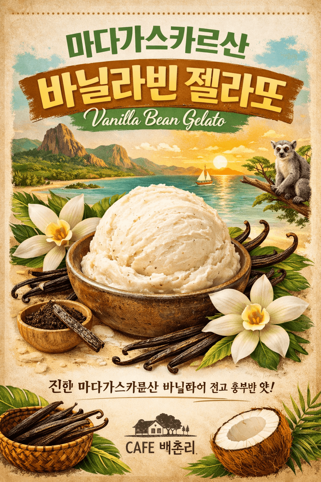 마다가스카르산 바닐라빈 젤라또